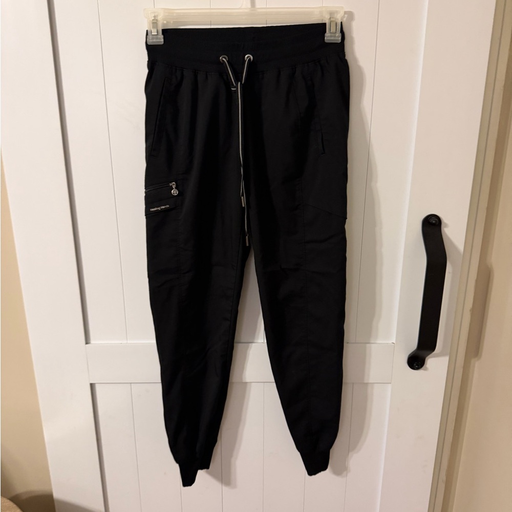 Women’s  Black Healing Hands Scrub Jogger Pants